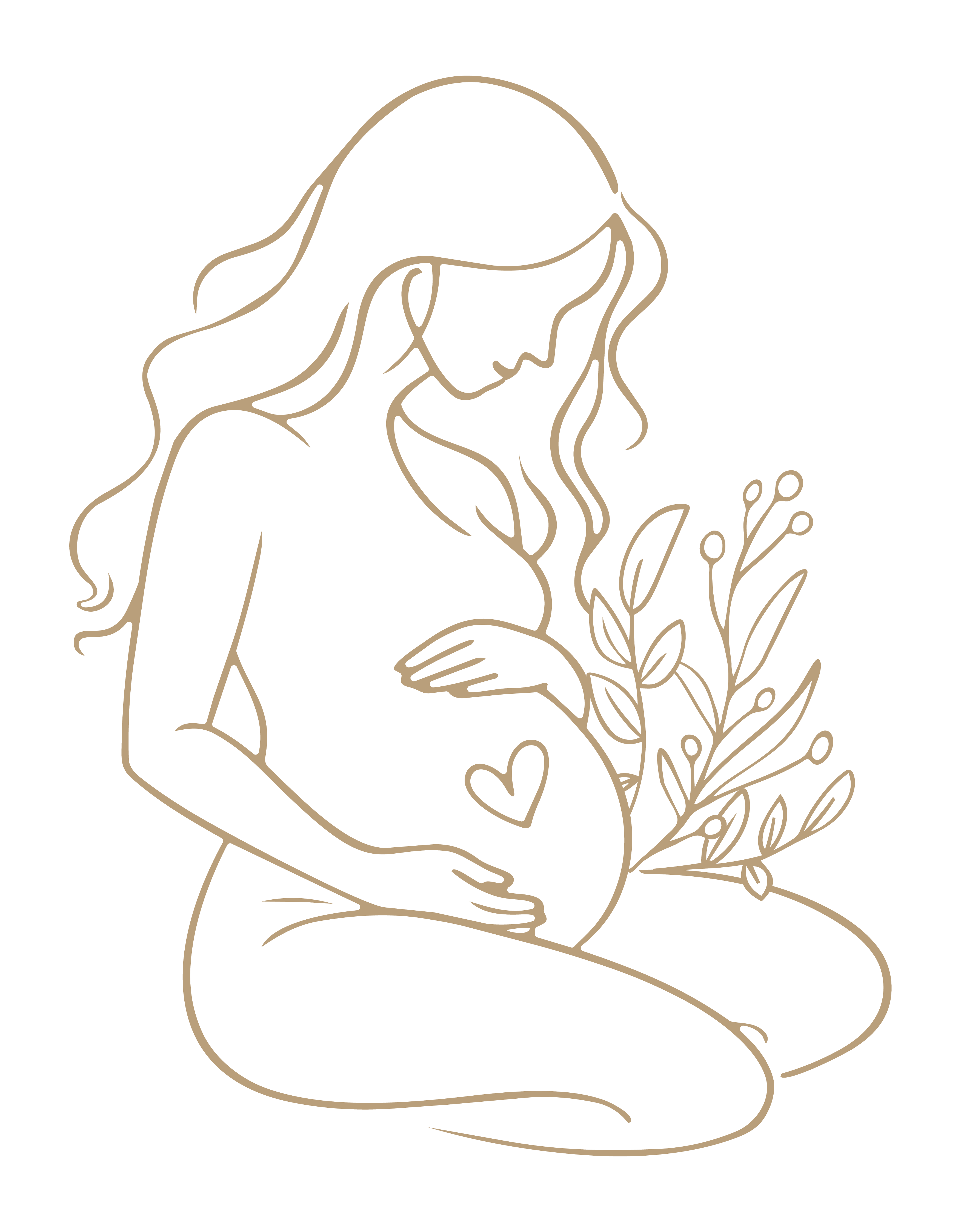 Illustrations of pregnant woman